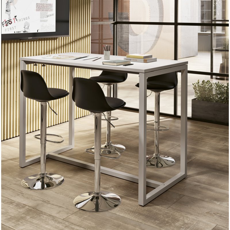 PAPERFLOW tabourets BOBBA, noir, hauteur réglable 590-710 mm, lot de 2